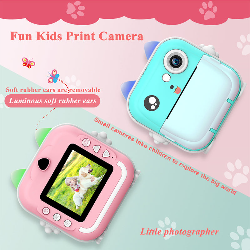 Mini cámara de impresión digital para niños.